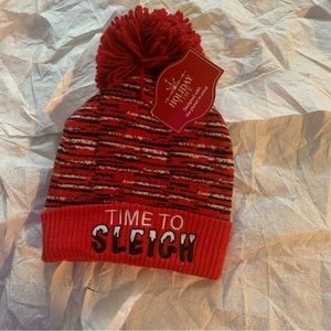 Holiday Time “Time To Sleigh” Beanie Hat